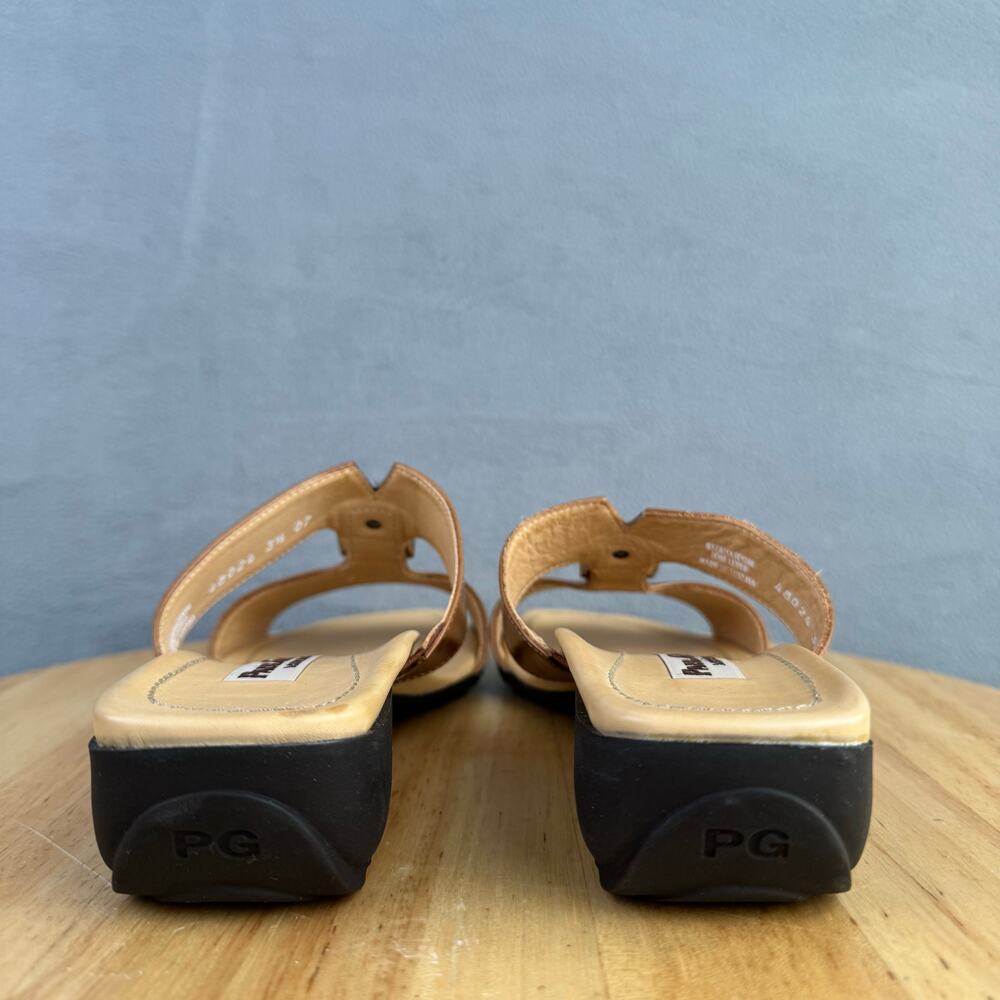 Paul Green München Brown Leather Slide Sandals Women’s Size 3.5 UK / 6 US - Picture 4 of 8